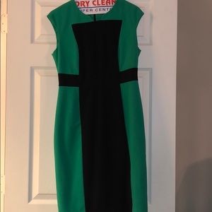 Calvin Klein Green and back dress size 4